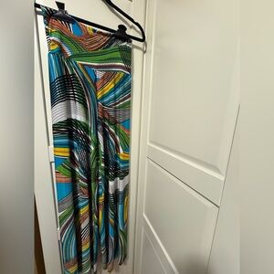 Colorful Striped Maxi Skirt